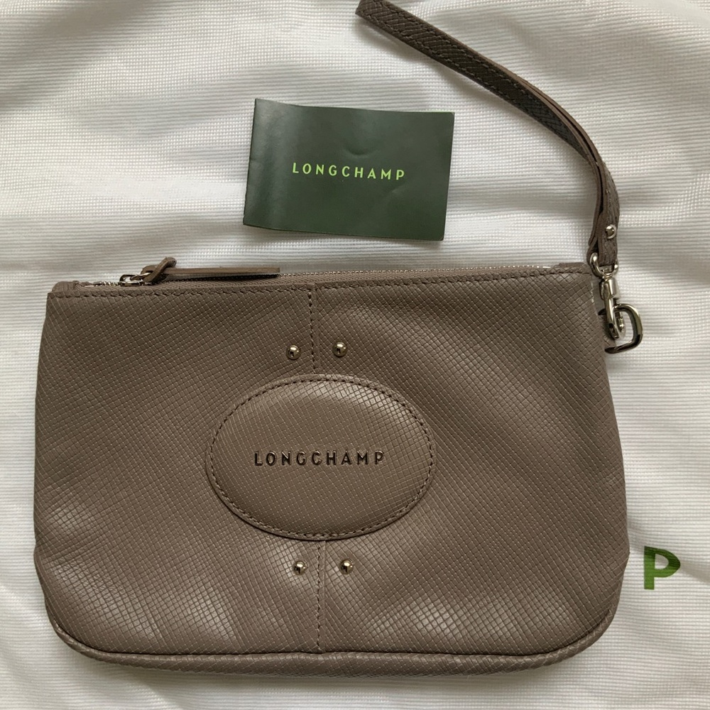 Longchamp leather wristlet
